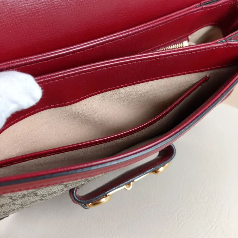 GUCCI Crossbody Bag Horsebit 1955 Horsebit Medium Monogram PVC Medium 25 × 8 × 18 cm — detail view 2 of 12