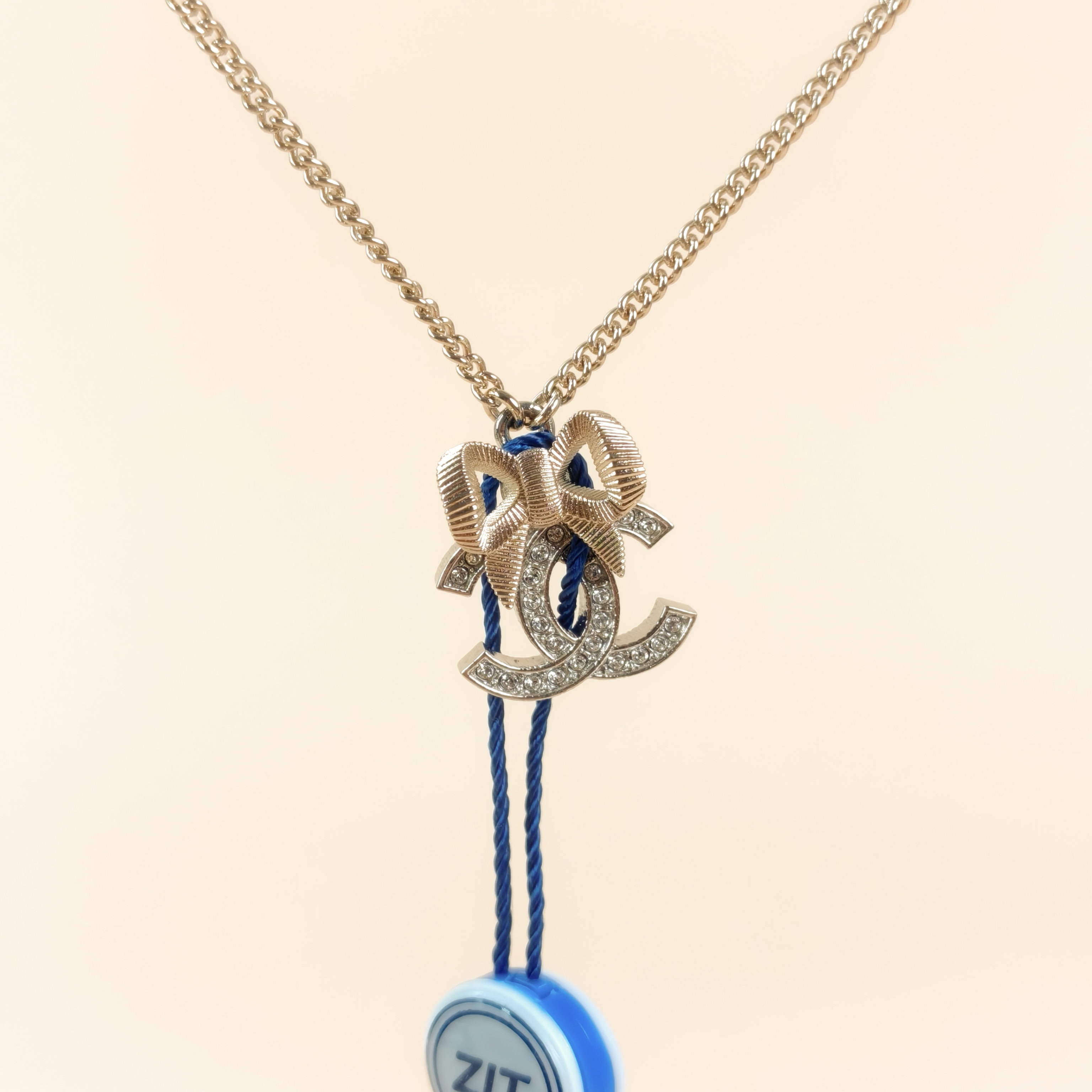 Chanel Necklace c Necklace Gold · Silver One Size50cm