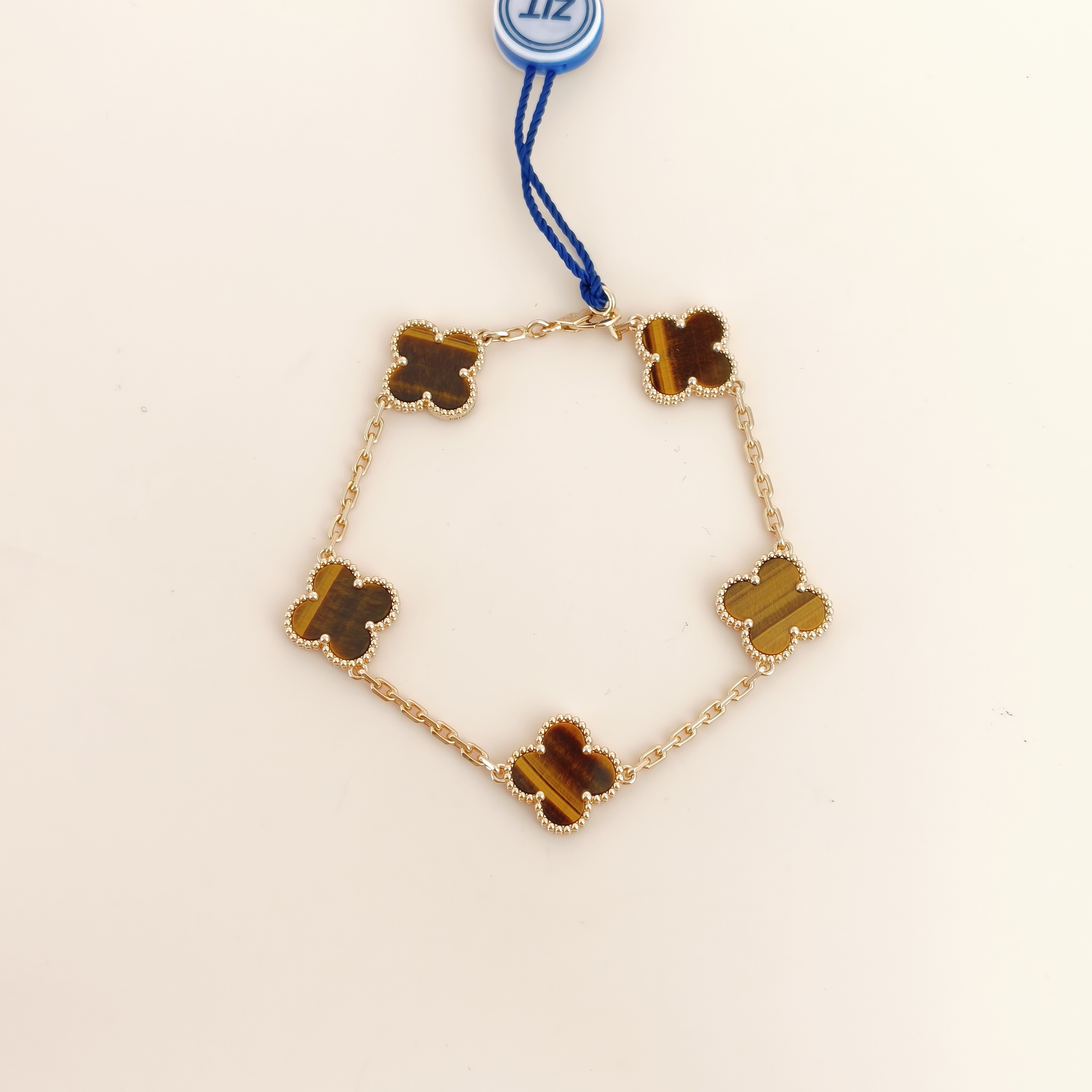Van Cleef & Arpels Bracelet Alhambra Alhambra Collection Five-Motif Bracelet Yellow Gold 18KY ellow Gold Vintage Small19cm