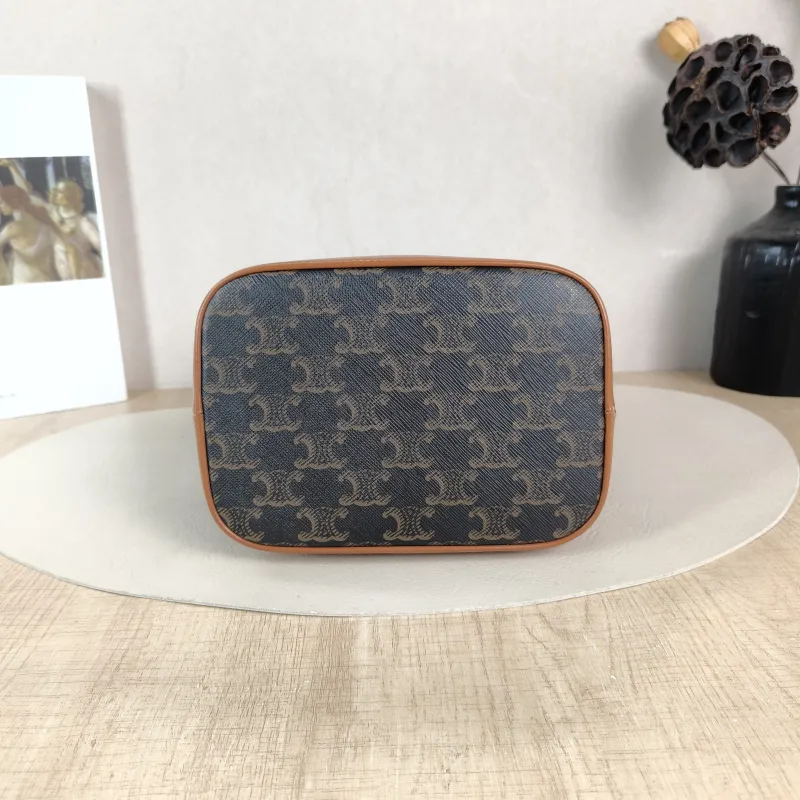 CELINE Crossbody Bag Triomphe Bucket Bag Monogram PVC Small 22 × 13 × 26 cm — cover view 6 of 6