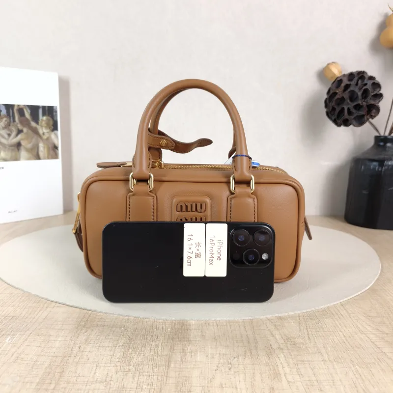 Miumiu Top Handle Bag Arcadie Collection Bowling Bag CC alfskin Medium 22 × 7.5 × 10.5 cm — cover view 2 of 6