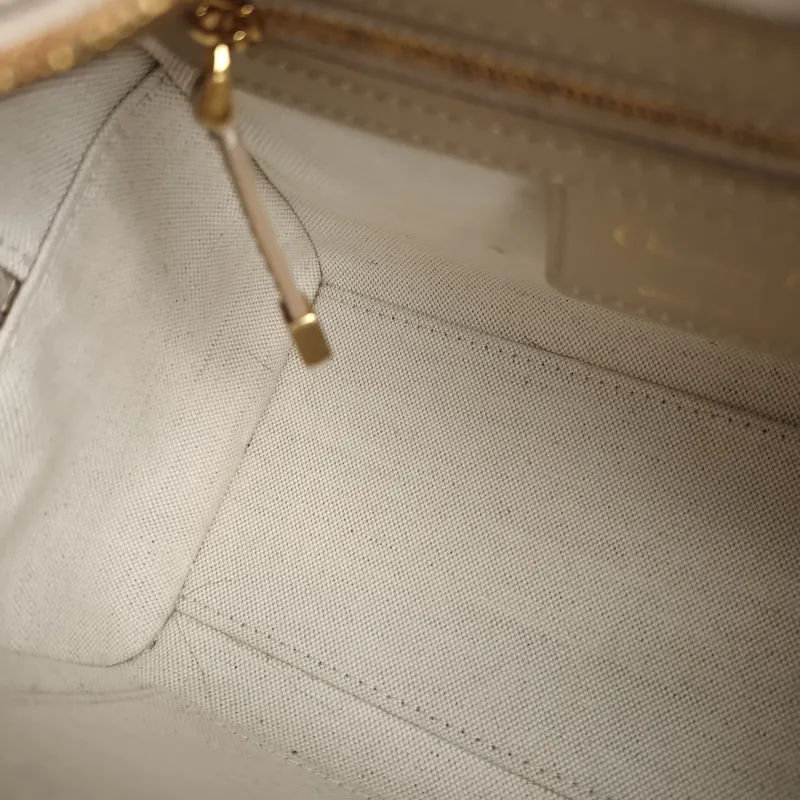 DIOR Shoulder Bag Groove 20 Top Handle Bag Taupe Canvas Small 20.5 × 12 × 13.5 cm — detail view 6 of 11