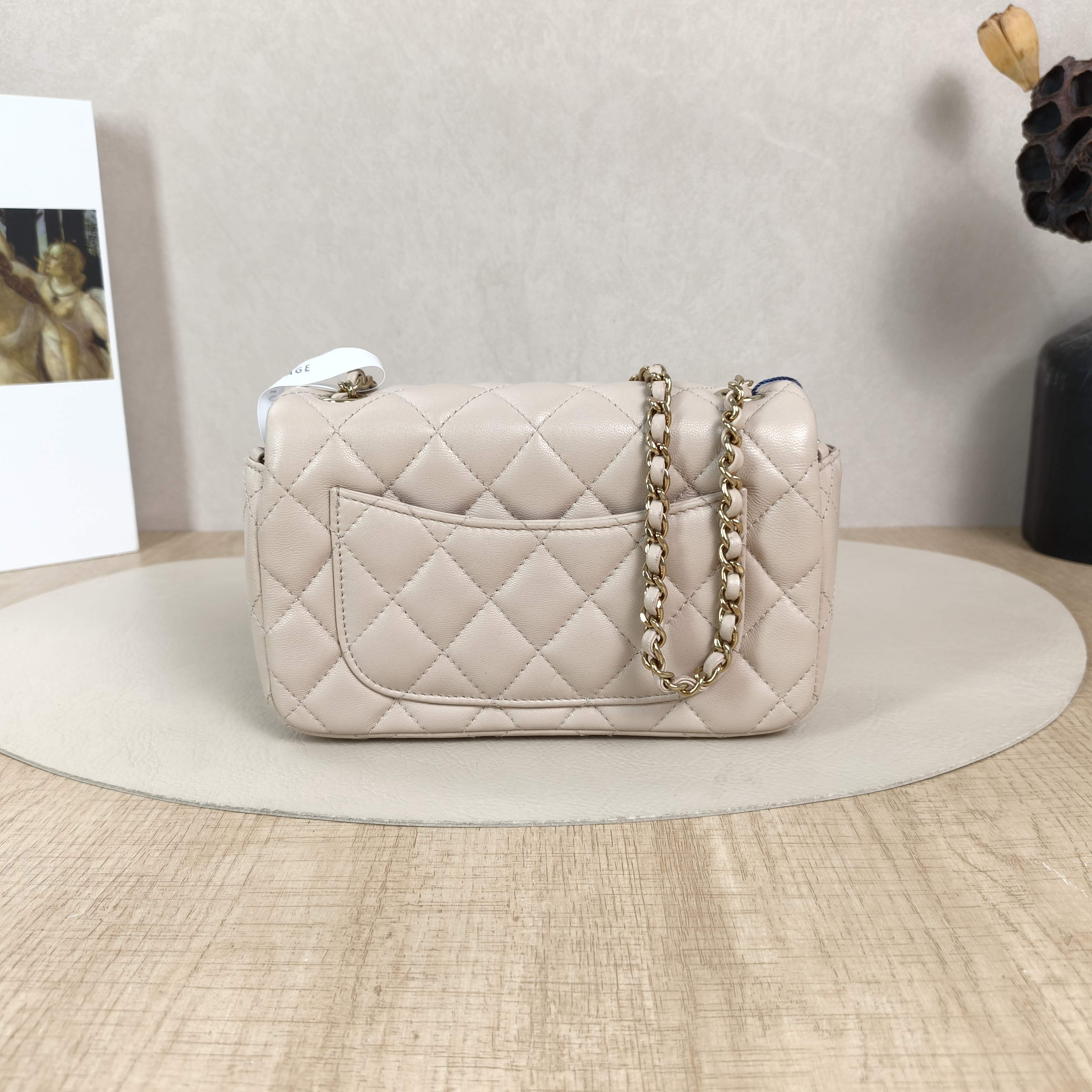 Chanel Crossbody Bag Classic Flap Large Mini CF Mini Collection Crossbody Bag Pink Lambskinmini18 × 5 × 12 cm — cover view 3 of 5