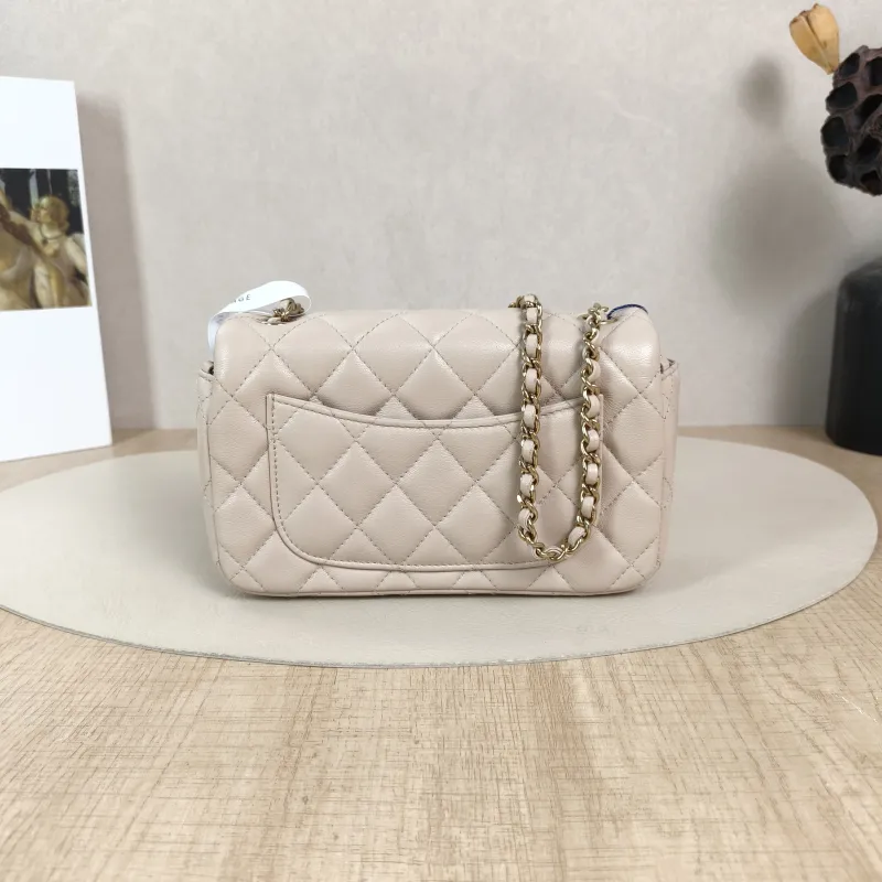 Chanel Crossbody Bag Classic Flap Large Mini CF Mini Collection Crossbody Bag Pink Lambskinmini18 × 5 × 12 cm — cover view 3 of 5