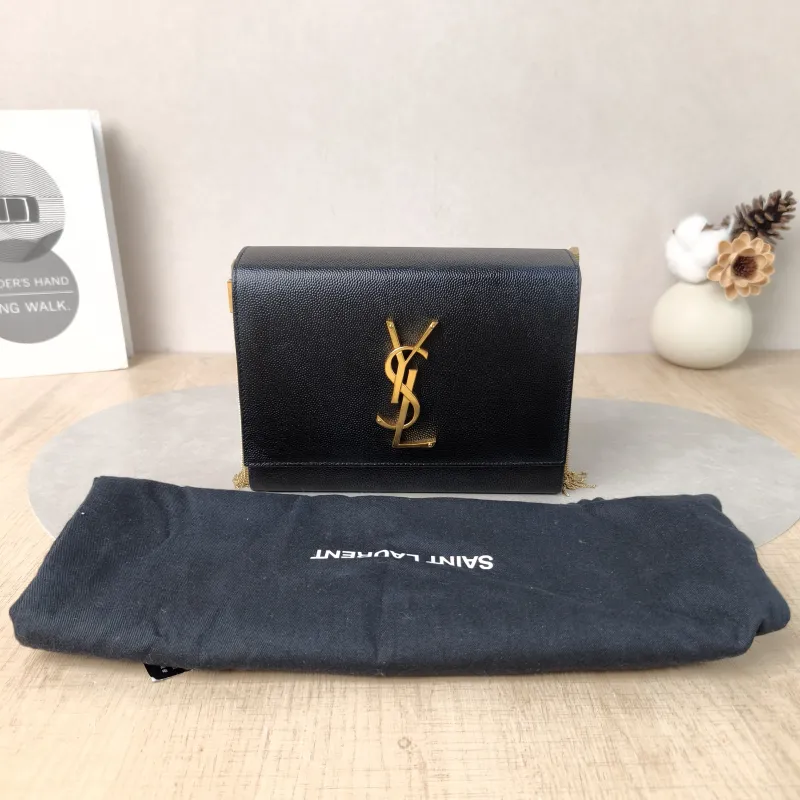 SAINT LAURENT Crossbody Bag KATE Box Chain Bag Black Calfskin One Size18 × 5.5 × 14 cm — cover view 2 of 6