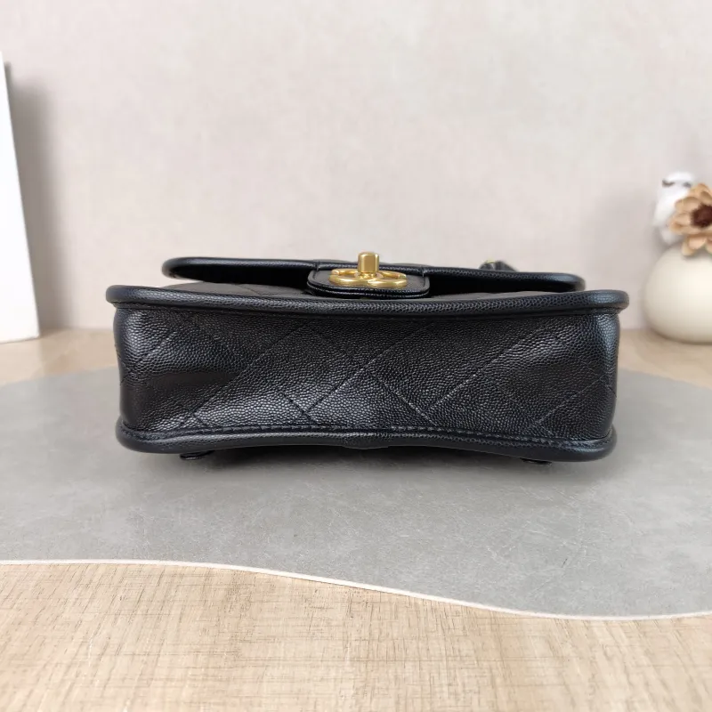 Chanel Backpack Backpack Black Grained Calfskin One Size 22 × 7 × 19.5 cm — cover view 2 of 5