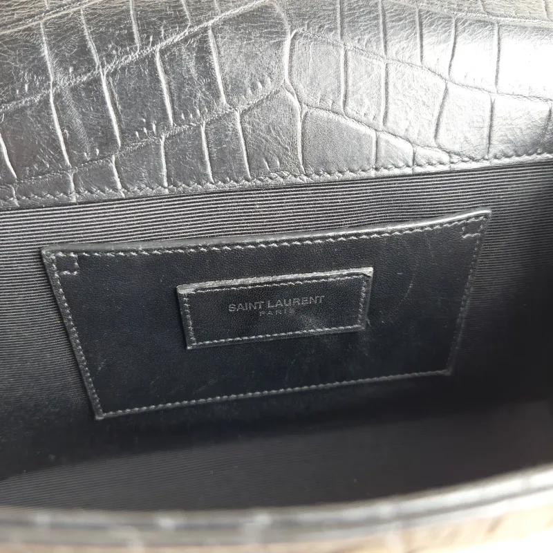SAINT LAURENT Crossbody Bag KATE Edition Black Calfskin Medium 24 × 5.5 × 14.5 cm — detail view 10 of 10