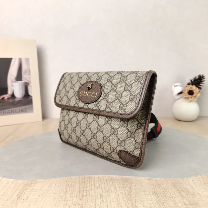 GUCCI Crossbody Bag Neo Vintage Belt Bag Monogram PVC Medium 24 × 4 × 17 cm — cover view 4 of 6