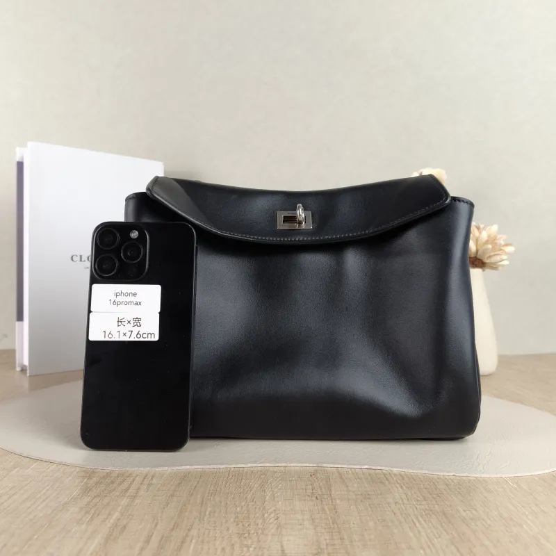 BALENCIAGA Crossbody Bag RODEO Black Calfskin Small 27 × 10 × 20 cm — cover view 2 of 5