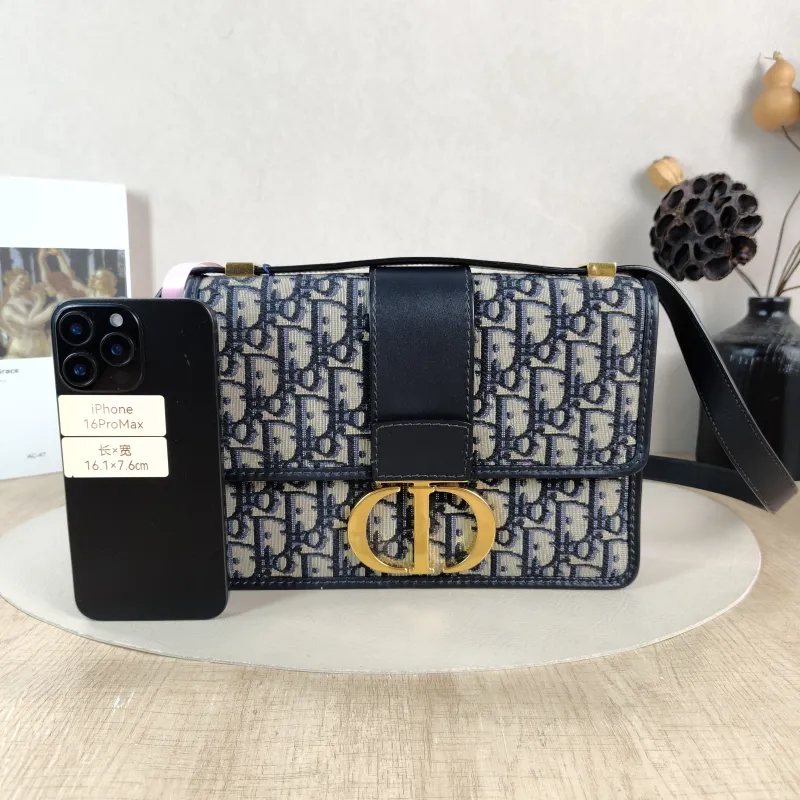 DIOR Crossbody Bag 30Montaigne 30 Edition Canvas Medium 24 × 8 × 17 cm — cover view 2 of 5