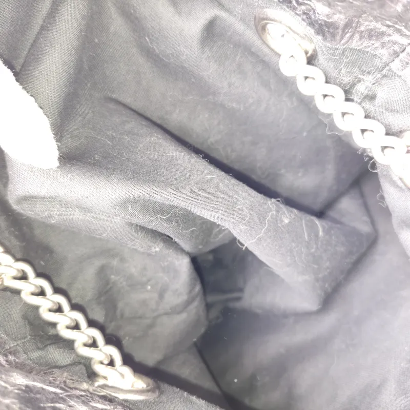 BALENCIAGA Crossbody Bag Crush Grey Waxed Leather BB 36 × 12 × 39 cm — detail view 4 of 11