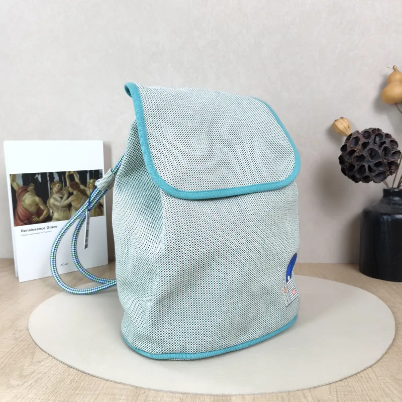 Hermès Backpack Backpack Green Canvas One Size23 × 15 × 30 cm — cover view 2 of 5