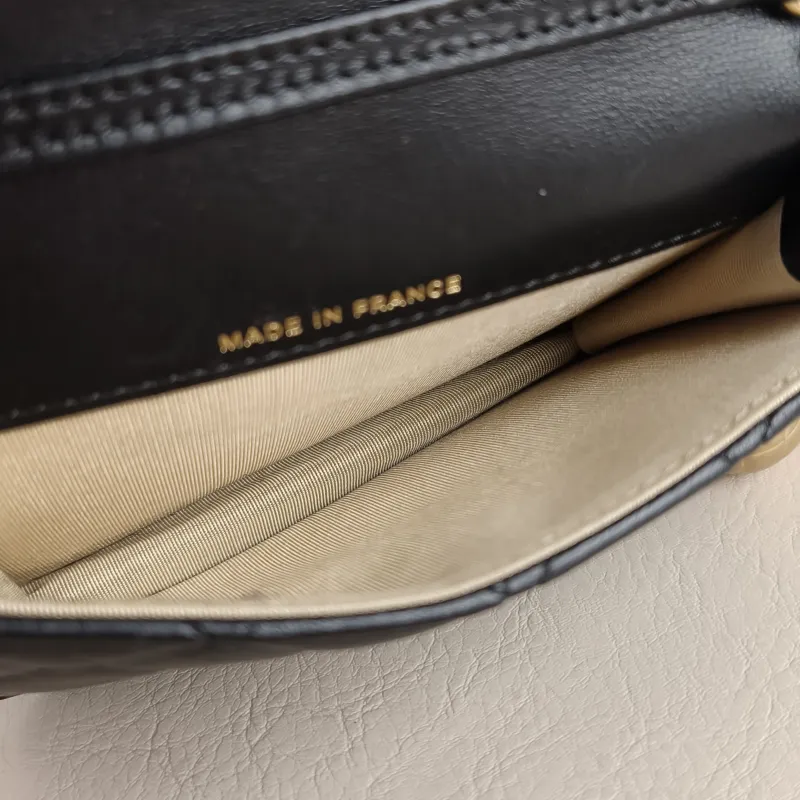 Chanel Crossbody Bag cf Collection Crossbody Bag Black Lambskin One Size 12 × 3 × 9 cm 31 — detail view 9 of 10