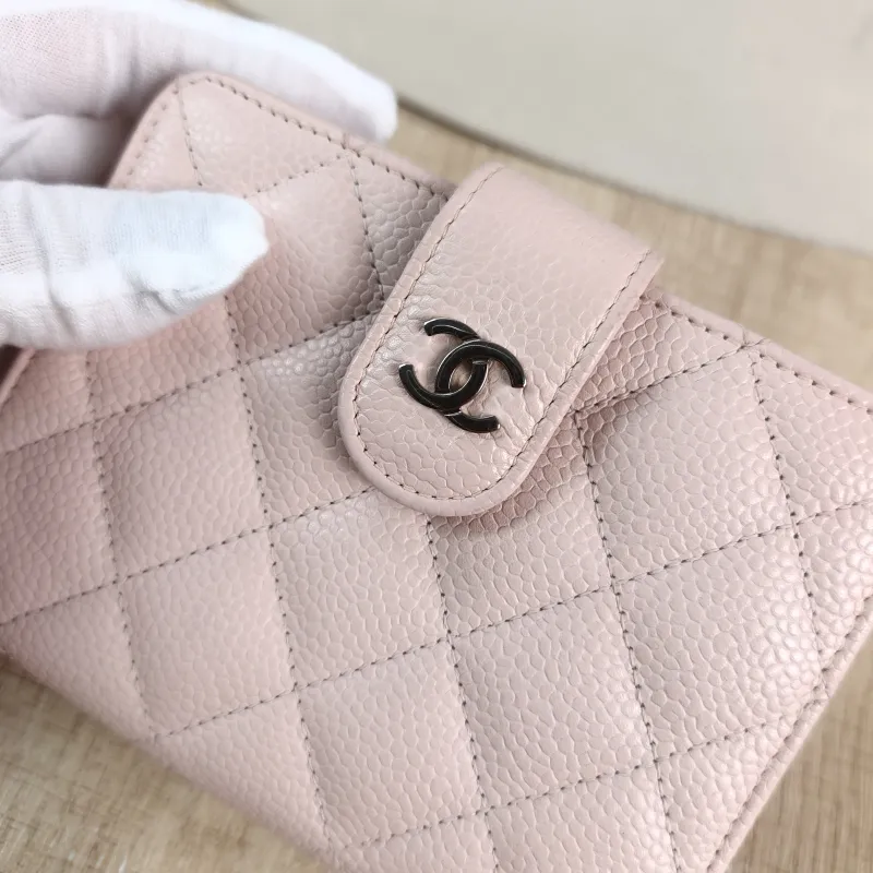 Chanel Wallet Wallet Pink Grained Calfskin One Size9.5 × 2 × 13 cm — detail view 2 of 12