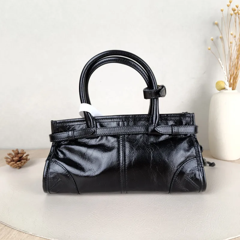 PRADA Shoulder Bag Bonnie Soft Lux Black Waxed Leathermini23.5 × 9 × 12 cm — cover view 5 of 5
