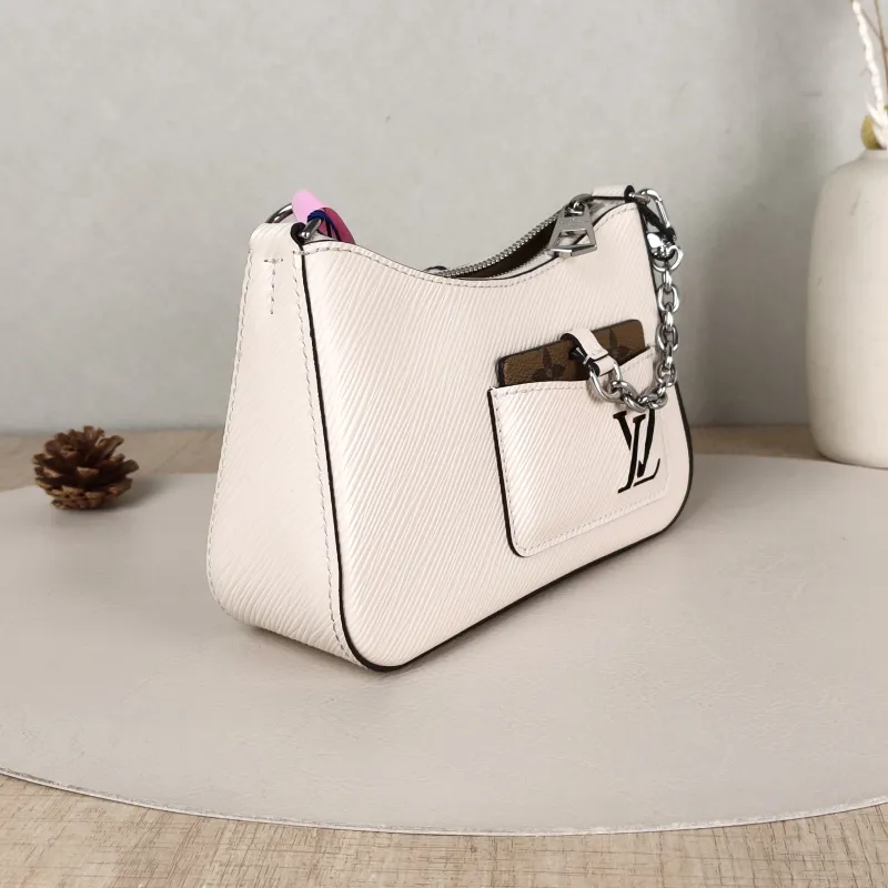 Louis Vuitton Shoulder Bag MARELLINI White Epi Embossed Calfskinmini19 × 6.5 × 13.5 cm — cover view 5 of 5