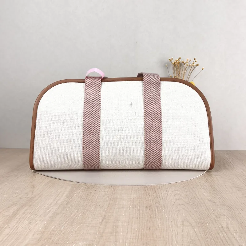 Loro Piana Shoulder Bag Shoulder Bag White Canvas One Size 45 × 17 × 24 cm
