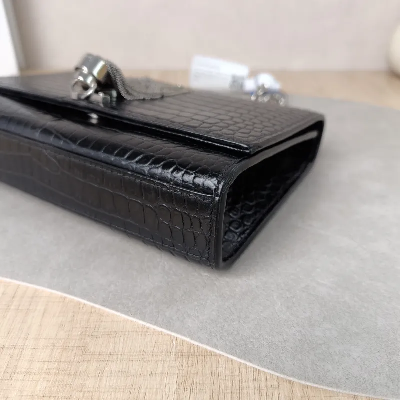 SAINT LAURENT Crossbody Bag KATE Edition Black Calfskin Small20 × 5 × 12.5 cm Conditioned — detail view 3 of 11