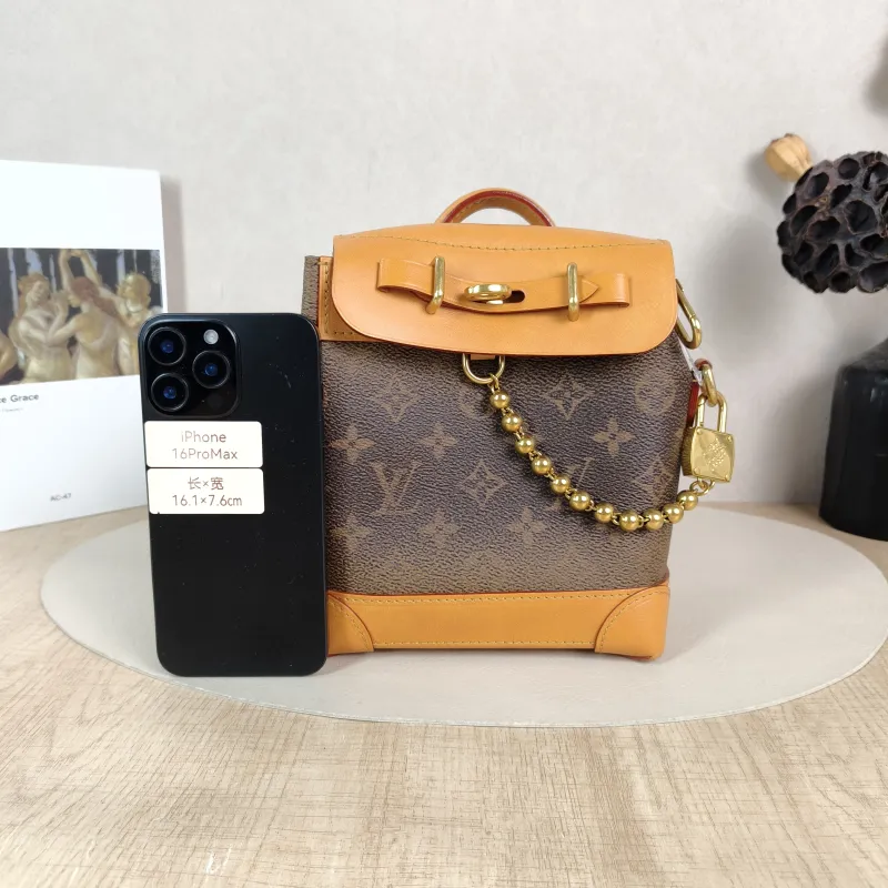 Louis Vuitton Crossbody Bag Steamer 15 Shoulder Bag Brown PVC · Calfskin One Size 16.5 × 8.5 × 20 cm — cover view 4 of 5