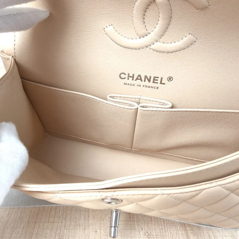 Chanel Crossbody Bag Classic Flap CF Beige Lambskin Small 23 × 6 × 14.5 cm 31 — detail view 10 of 16