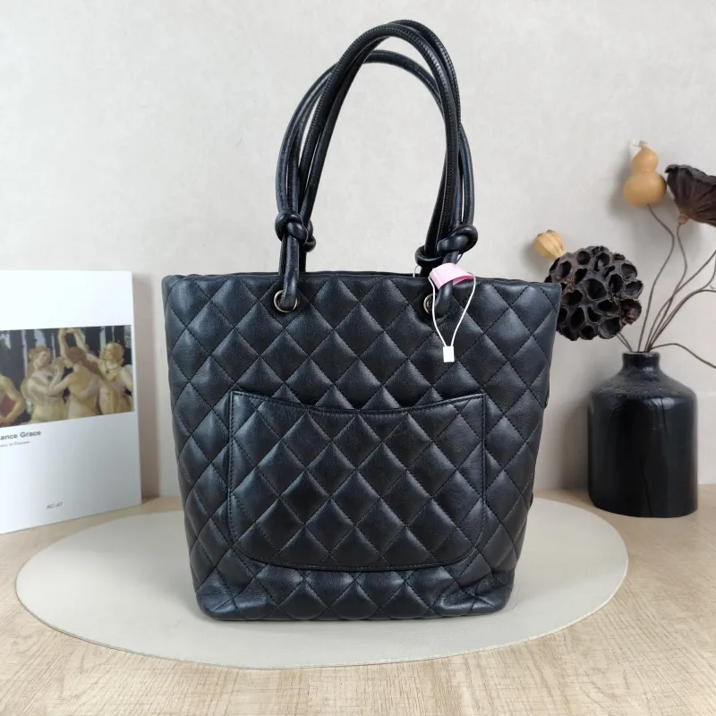 Chanel Shoulder Bag Cambon Basket Black Calfskin Small 20 × 12 × 24 cm 10 — cover view 3 of 5