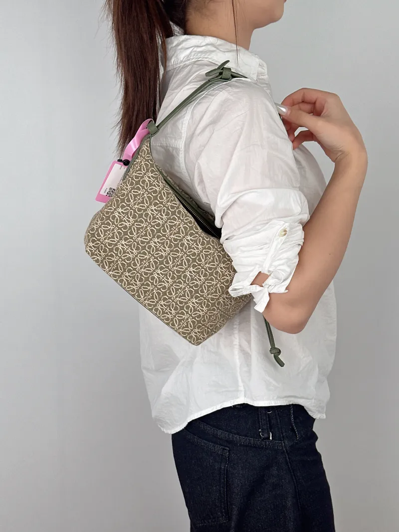 LOEWE Top Handle Bagcubi Vanity Case Bag Monogram Canvas Small20 × 11 × 15 cm — on-model view 1 of 2