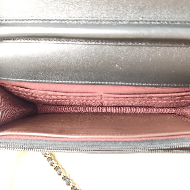 Chanel Crossbody Bag Classic Flap WOC CF WOCWOC Bag Black Lambskinmini19.2 × 3.5 × 12.3 cm — detail view 5 of 12