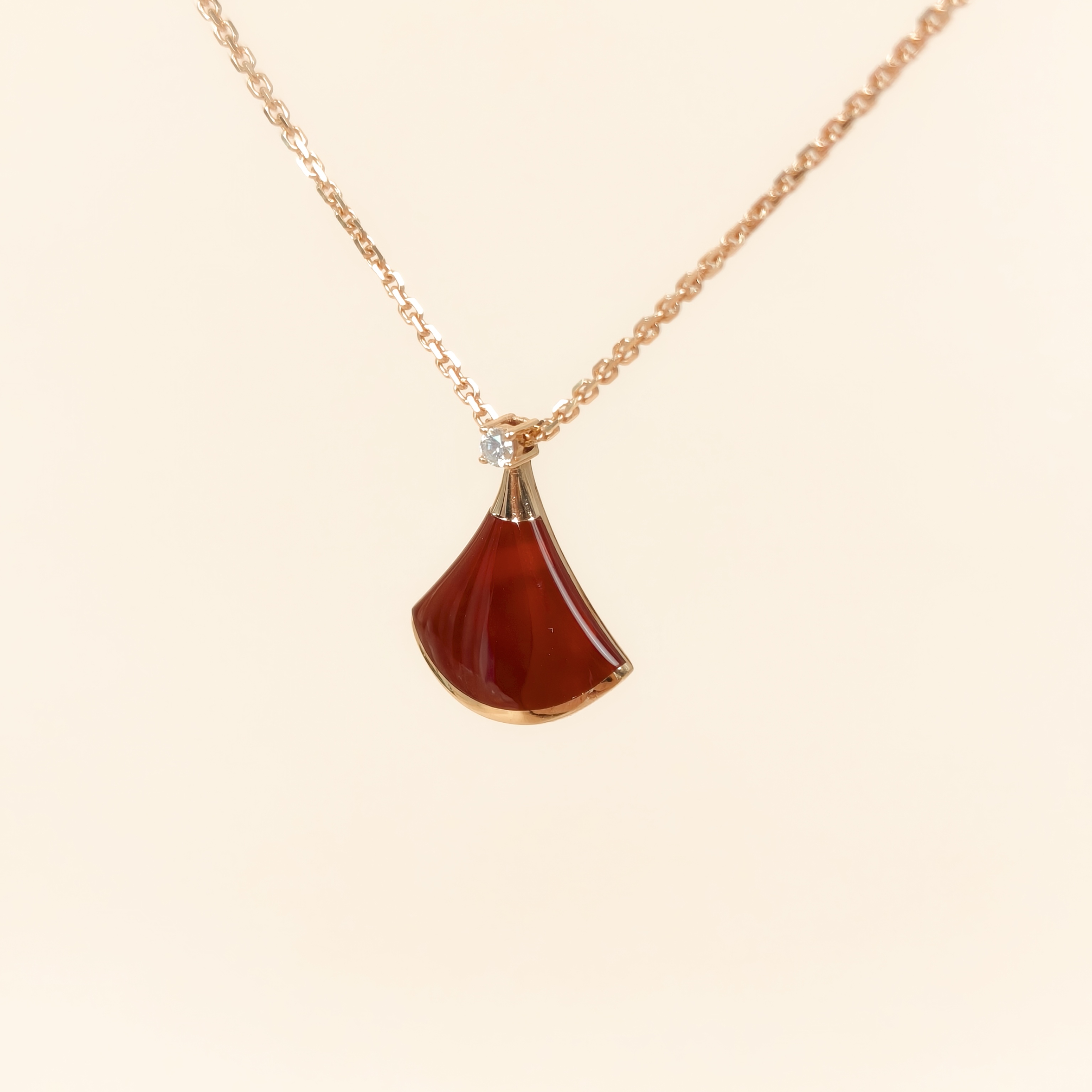 Bvlgari Necklace DIVAS’ DREAM Collection Diamond18KR ose Gold Small Pendant1.5cm 44cm — cover view 5 of 10