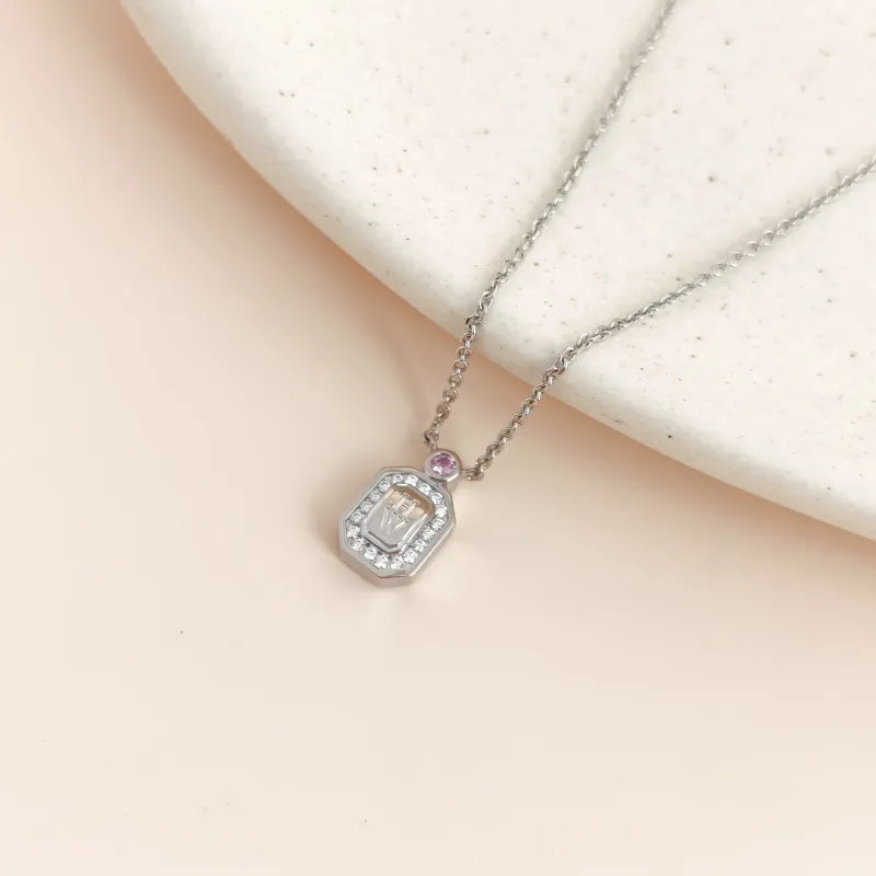 HARRY WINSTON Necklace HW Logo Necklace White Gold Diamond18KW hite Gold One Size40cm — cover view 5 of 7