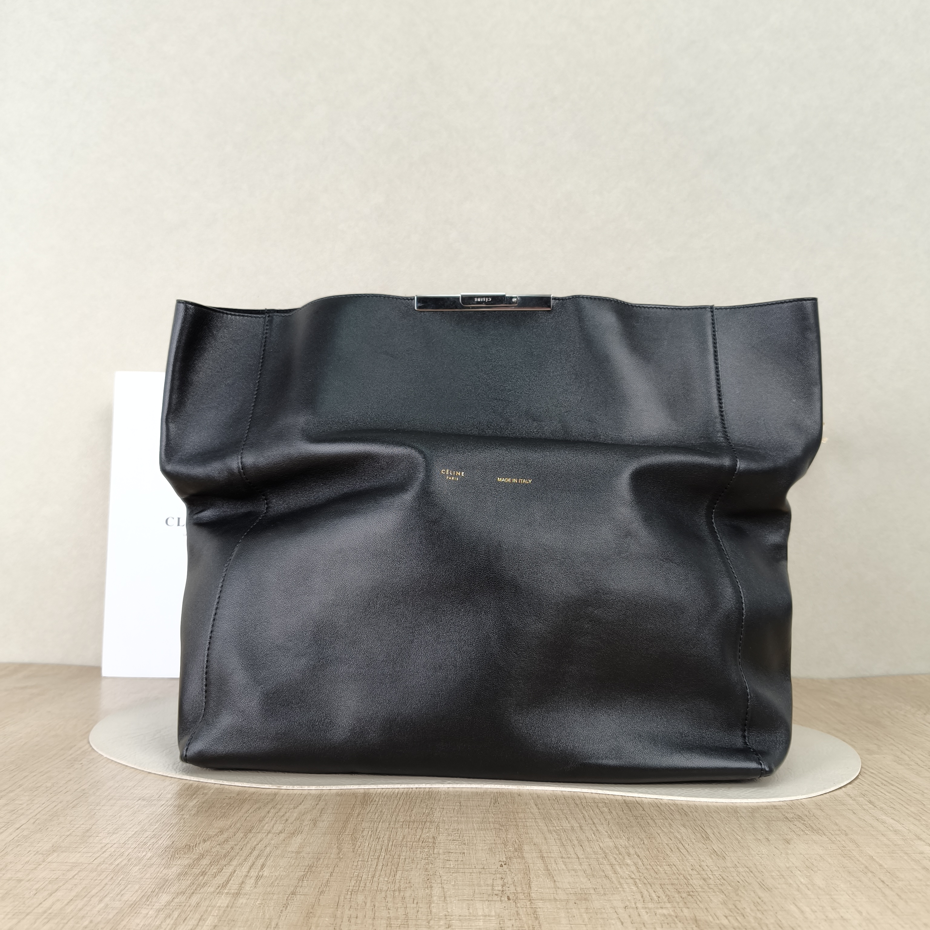 CELINE Clutch Clutch Black Calfskin