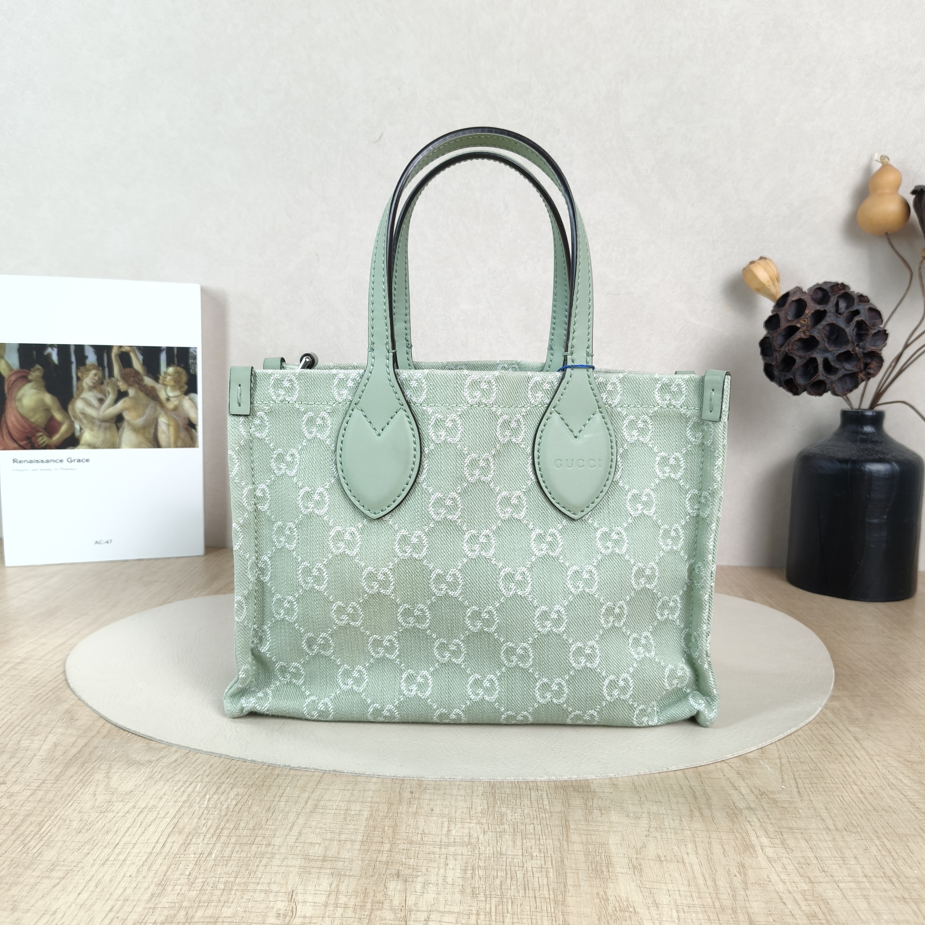 GUCCI Shoulder Bagophidia GG Tote Bag Green Medium27 × 11 × 19 cm — cover view 5 of 5