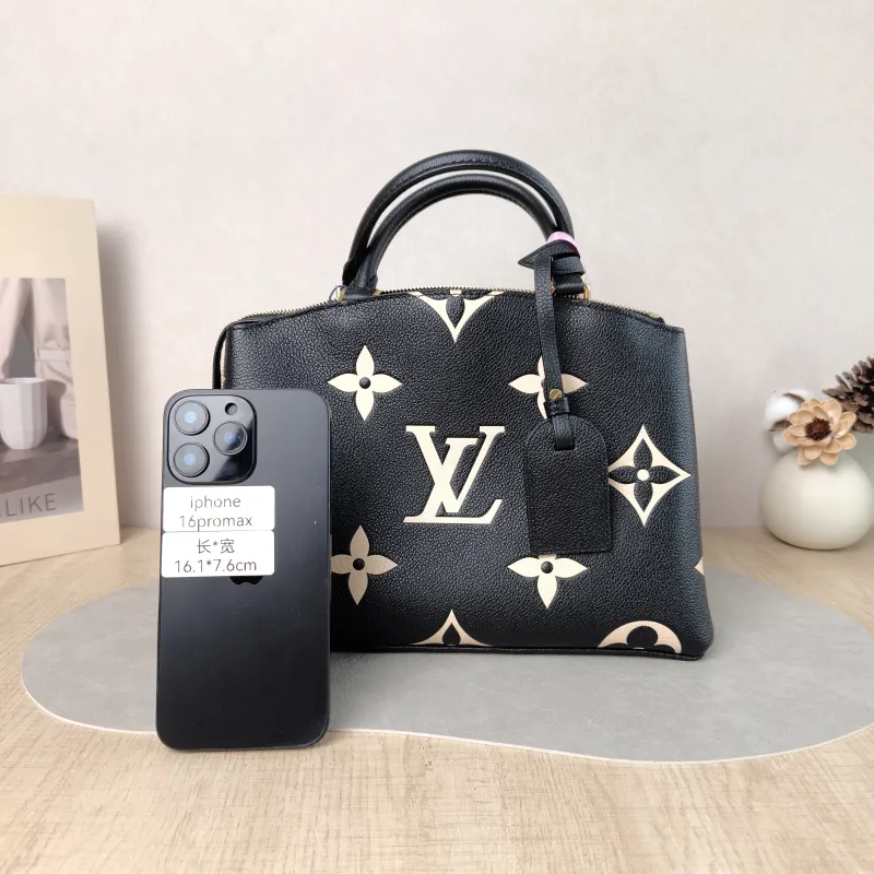 Louis Vuitton Crossbody Bag PETIT PALAIS Tote Bag Monogram Empreinte Embossed Calfskin Small 29 × 12.5 × 18 cm — cover view 2 of 6