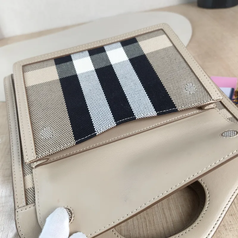 BURBERRY Crossbody Bag pocket bag Top Handle Crossbody Bag Taupe Canvas Mini 23 × 6 × 26.5 cm — detail view 4 of 13