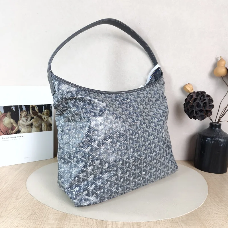 GOYARD Shoulder Bag Boheme Hobo​ Grey ine Canvas Small 43 × 14 × 27 cm — cover view 6 of 6