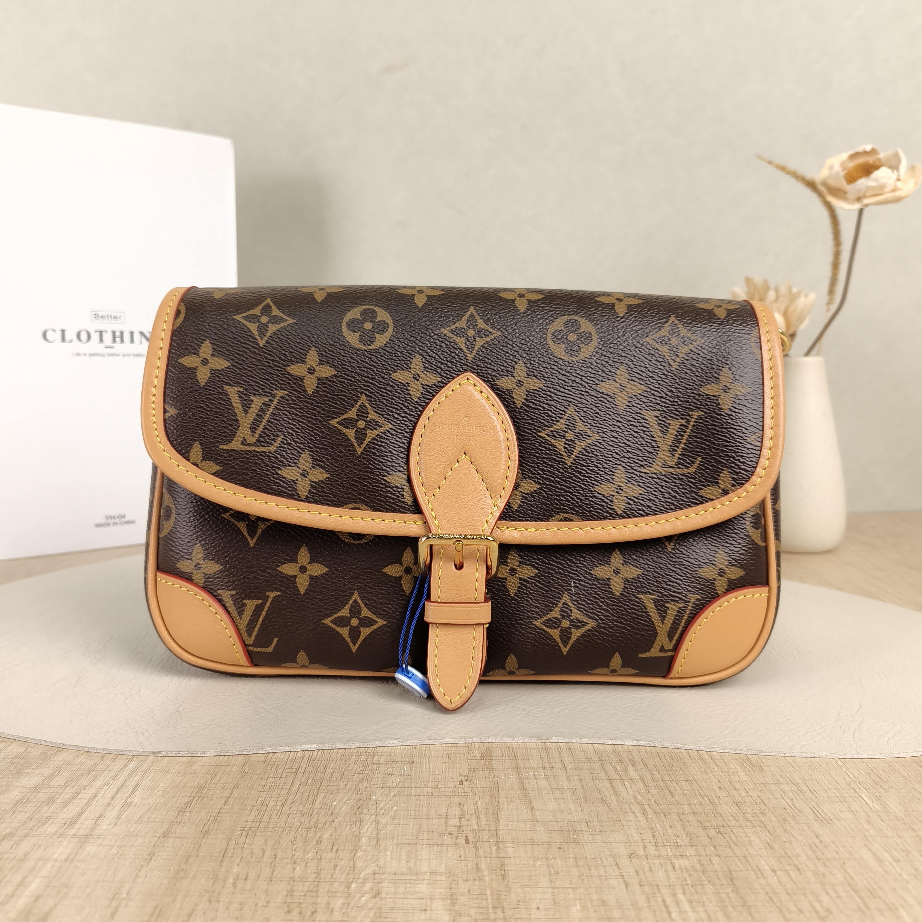 Louis Vuitton Crossbody Bag Diane Baguette Bag Shoulder Strap PVC Small24 × 9 × 15 cm