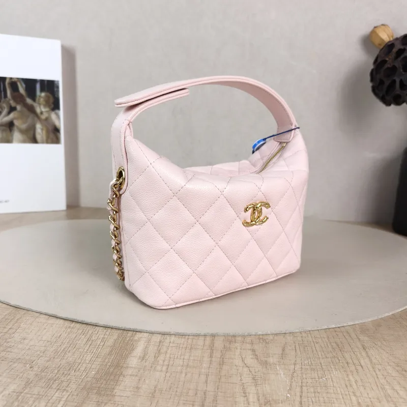 Chanel Crossbody Bag Crossbody Bag Pink Grained Calfskin One Size 16 × 6.5 × 12.5 cm — cover view 4 of 5
