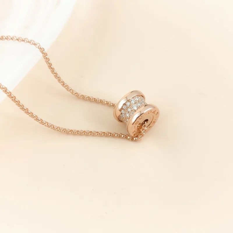 Bvlgari Necklace B.zero1 Rose Gold Diamond18KR ose Gold One Size 44cm — cover view 4 of 9