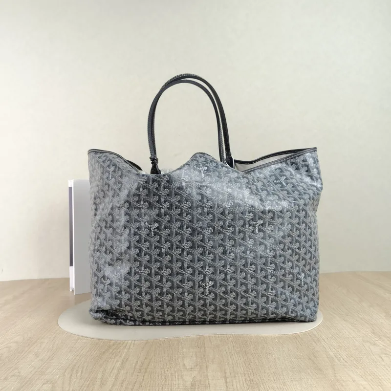 GOYARD Shoulder Bag SAINT LOUIS Shopping Tote Grey PVC Large40 × 20 × 32 cm