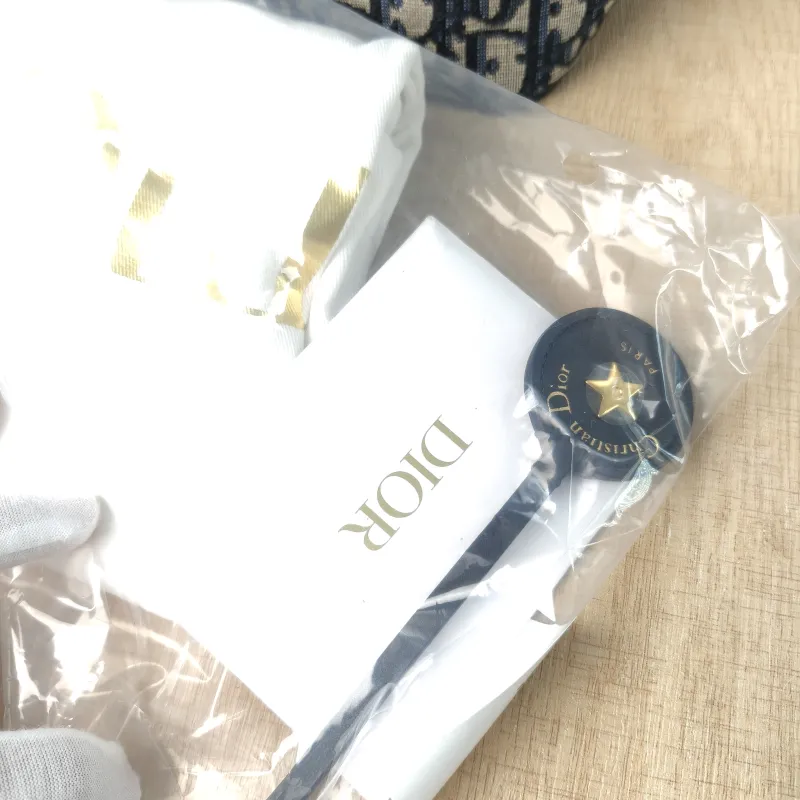DIOR Shoulder Bag star Bucket Bucket Bag Blue Canvas Small24 × 15 × 24 cm — detail view 9 of 12