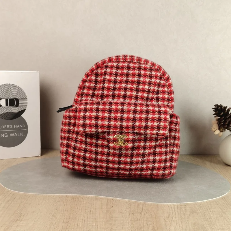 Chanel Backpack Collection Backpack Red One Size 23 × 9 × 23 cm