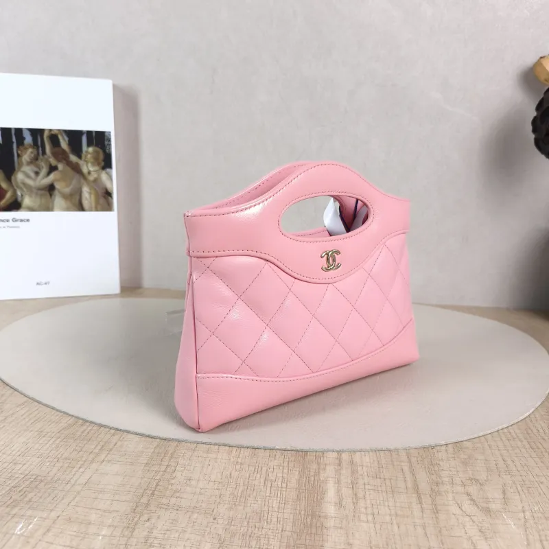 Chanel Crossbody Bag 31Bag Pink Waxed Leather nano 20.5 × 3.5 × 17 cm — cover view 3 of 6