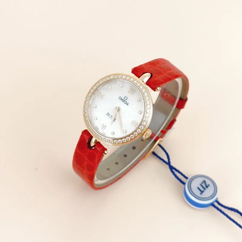 OMEGA Watch Collection Watch White Mother-of-Pearl 18KY ellow Gold Diamond One Size27mm Watch — cover view 6 of 9