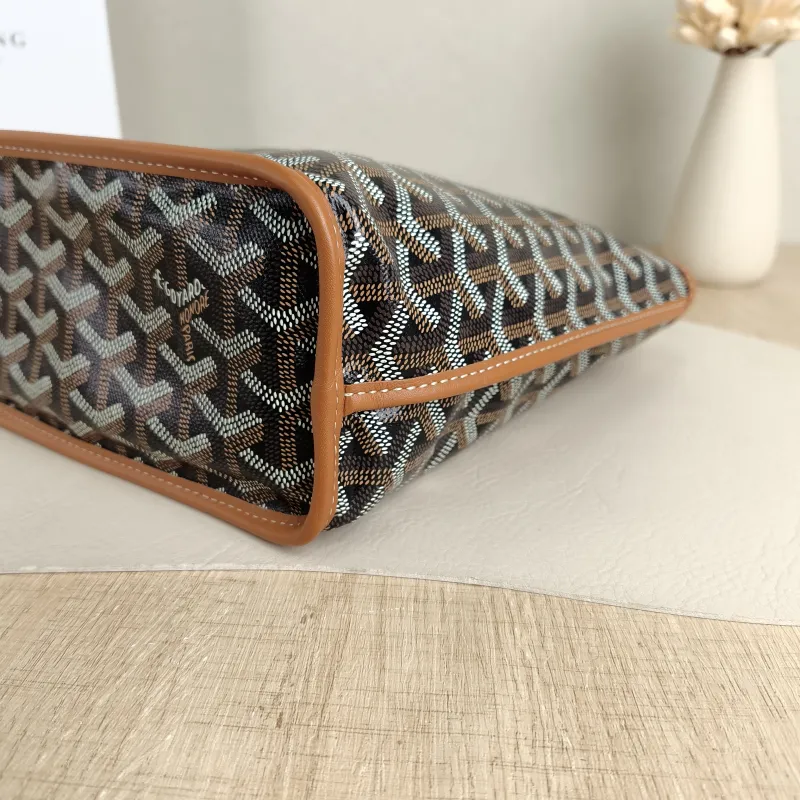 GOYARD Top Handle Bag ANJOU Shopping Tote Brown PV Cmini19.5 × 9 × 19.5 cm — detail view 8 of 11