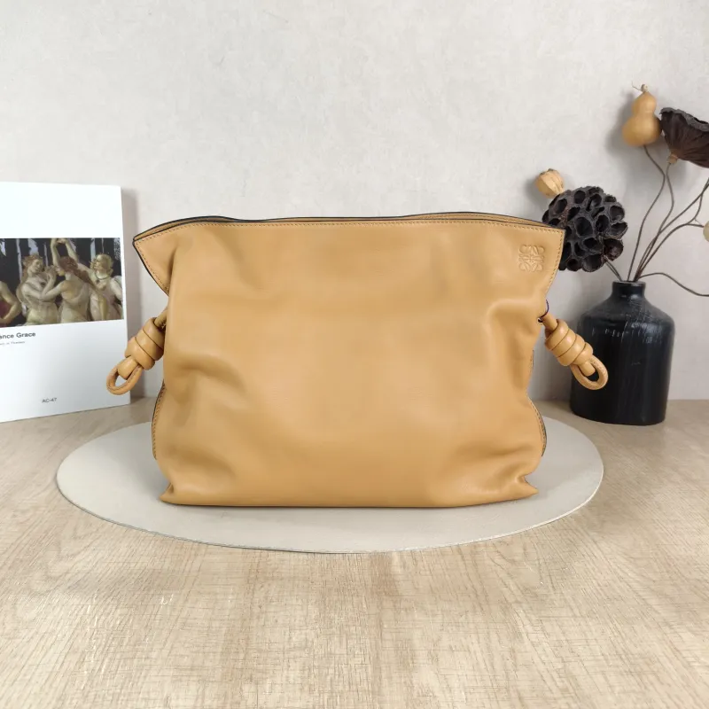 LOEWE Crossbody Bag Flamenco Yellow Calfskin Medium 30 × 10.5 × 24.5 cm
