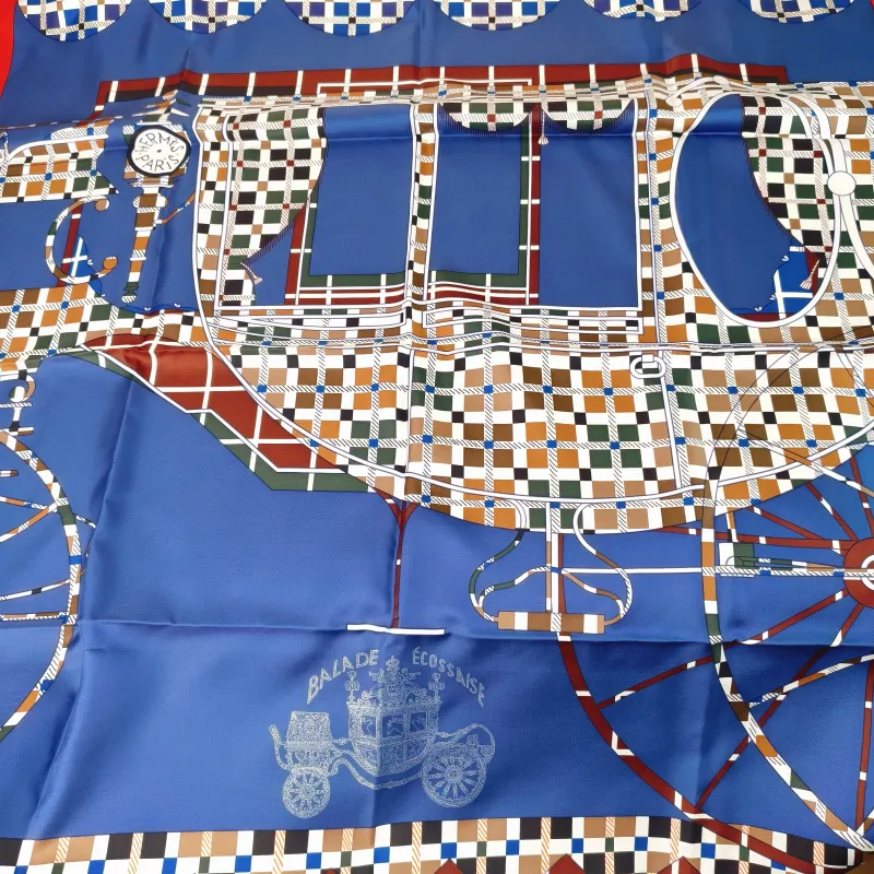 Hermès Blue Red Silk 88*88 — cover view 9 of 9