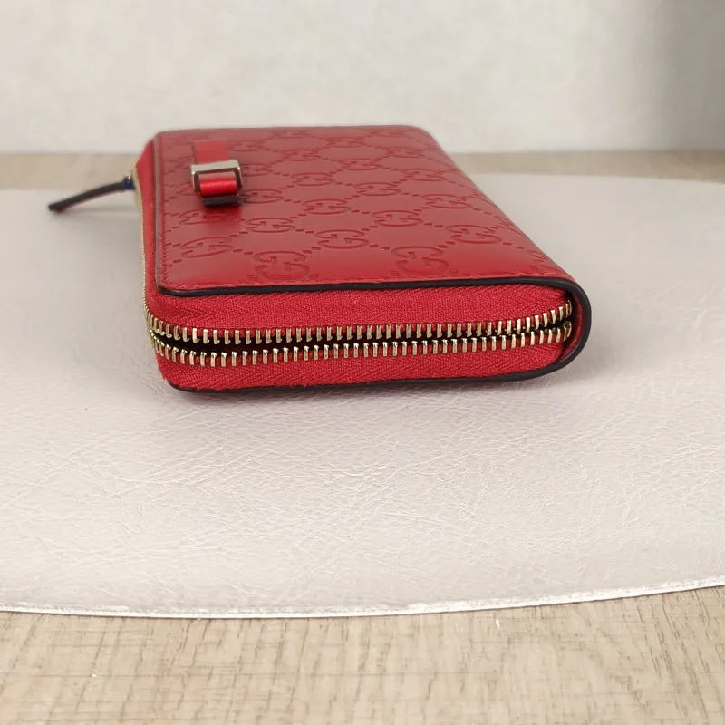 GUCCI Wallet Wallet Red Calfskin19 × 2.5 × 10 cm — detail view 11 of 12