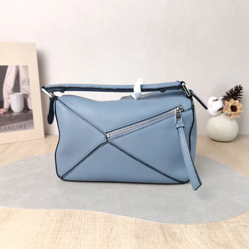 LOEWE Crossbody Bag Puzzle Blue CC alfskin Small 24 × 10.5 × 16.5 cm — cover view 6 of 6