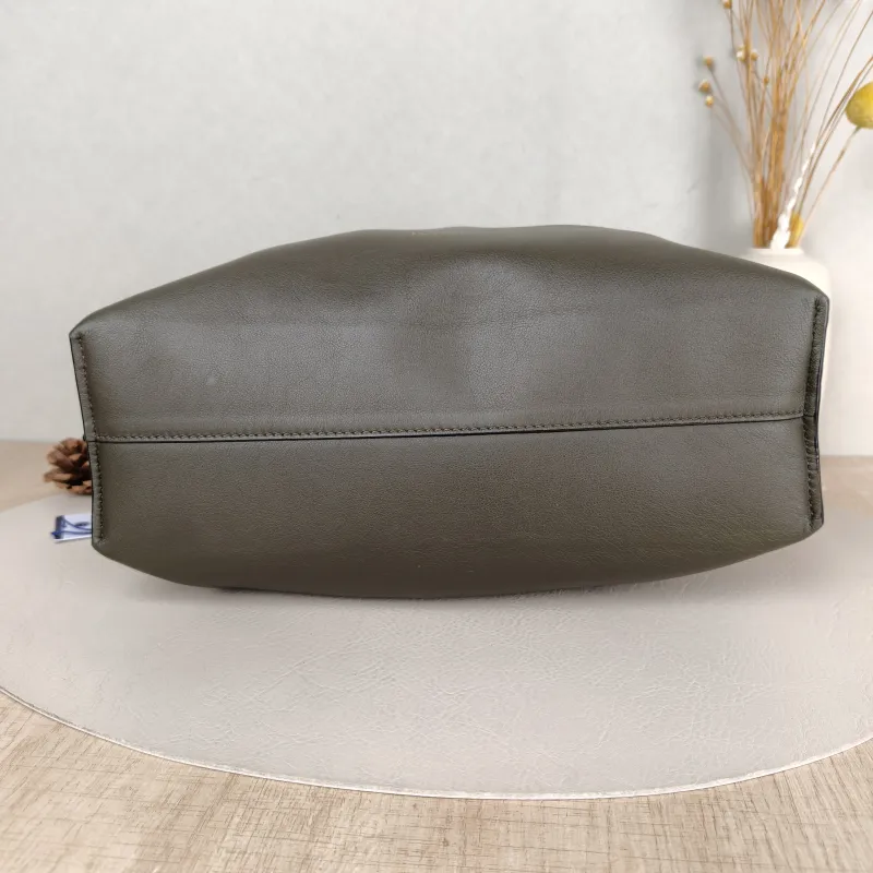 LOEWE Crossbody Bag Flamenco Green Calfskin Medium 30 × 10.5 × 24.5 cm — cover view 5 of 5
