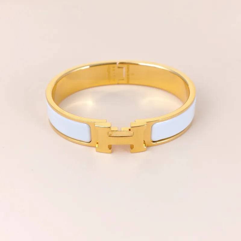 Hermès Bangle Clic HB angle White One Size 15.9cm