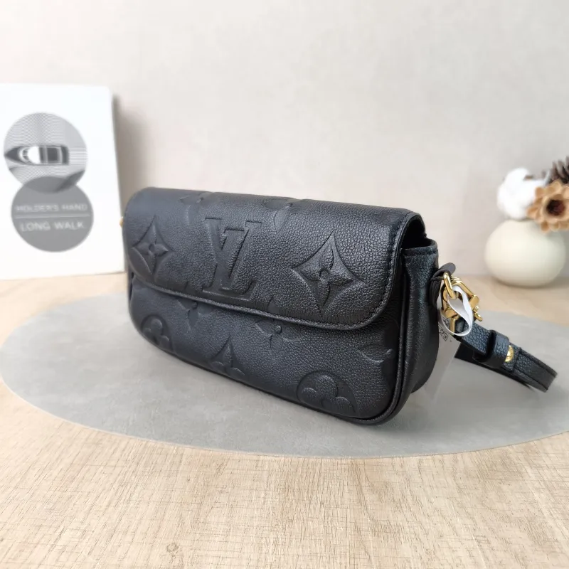 Louis Vuitton Crossbody Bag IVY Black Empreinte Embossed Calfskin Small 23.5 × 4.3 × 12 cm — cover view 4 of 6